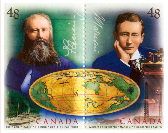 "Transatlantic Cable" Stamp Illustration for Canada Post