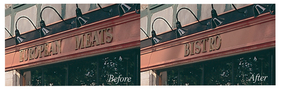 Altered signage to Read Bistro