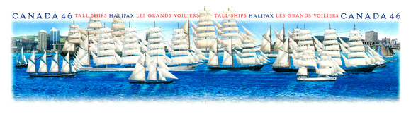 "Tall Ships" Stamp Illustration for Canada Post
